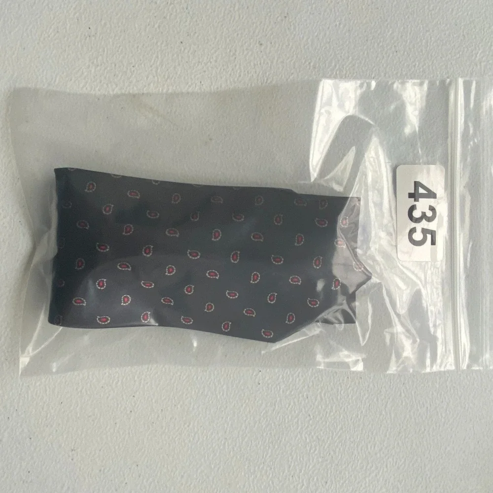 KETCH Neck Tie Mens Classic Navy‎ Red Micro Paisley Traditional Polyester 56x3.5